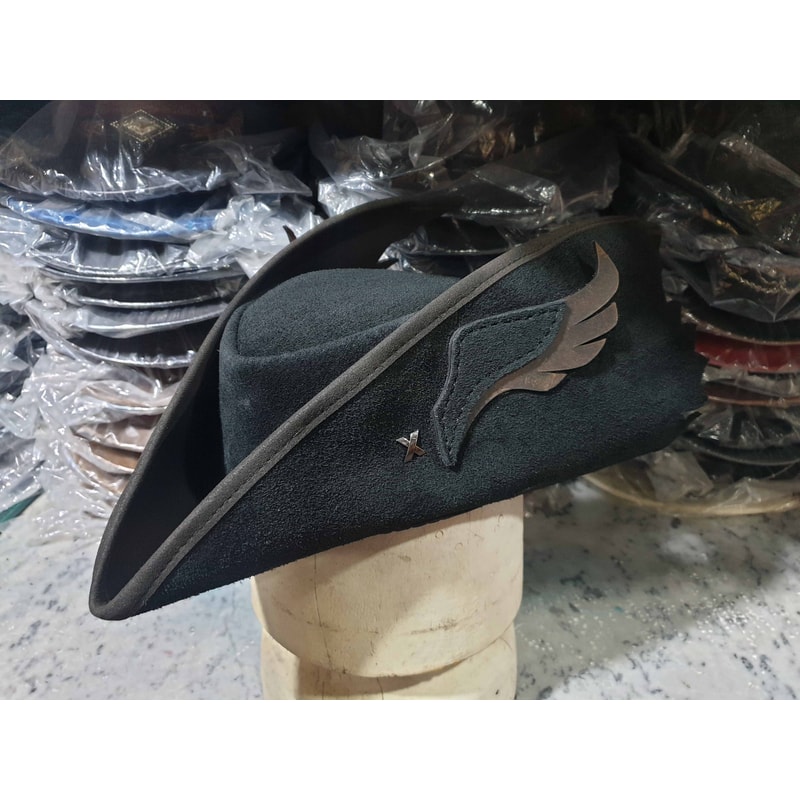 Bloodborn 4 Hunters Black Suede Leather Hat 1