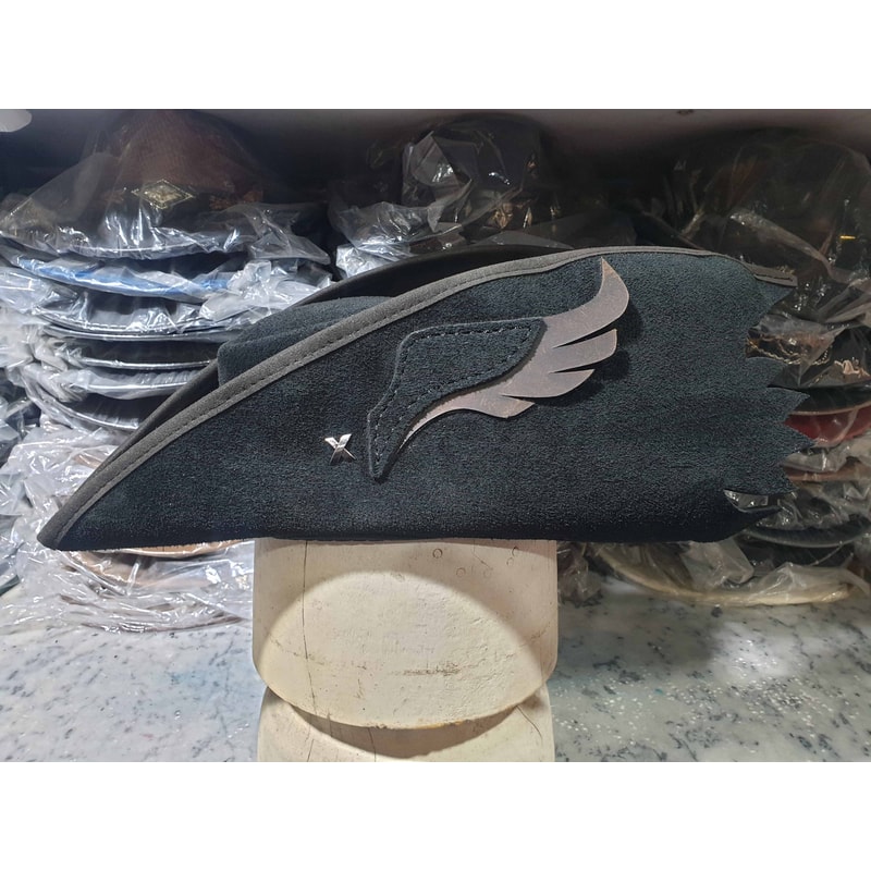 Bloodborn 4 Hunters Black Suede Leather Hat 3