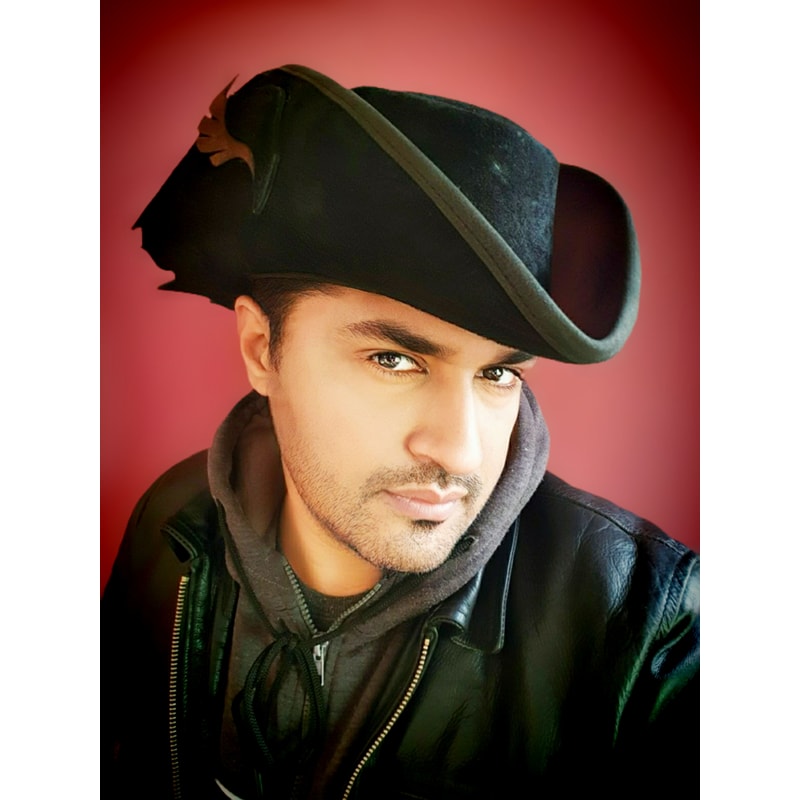 Bloodborn 4 Hunters Black Suede Leather Hat 7