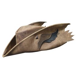 bloodbone 4 hunter's brown leather hat