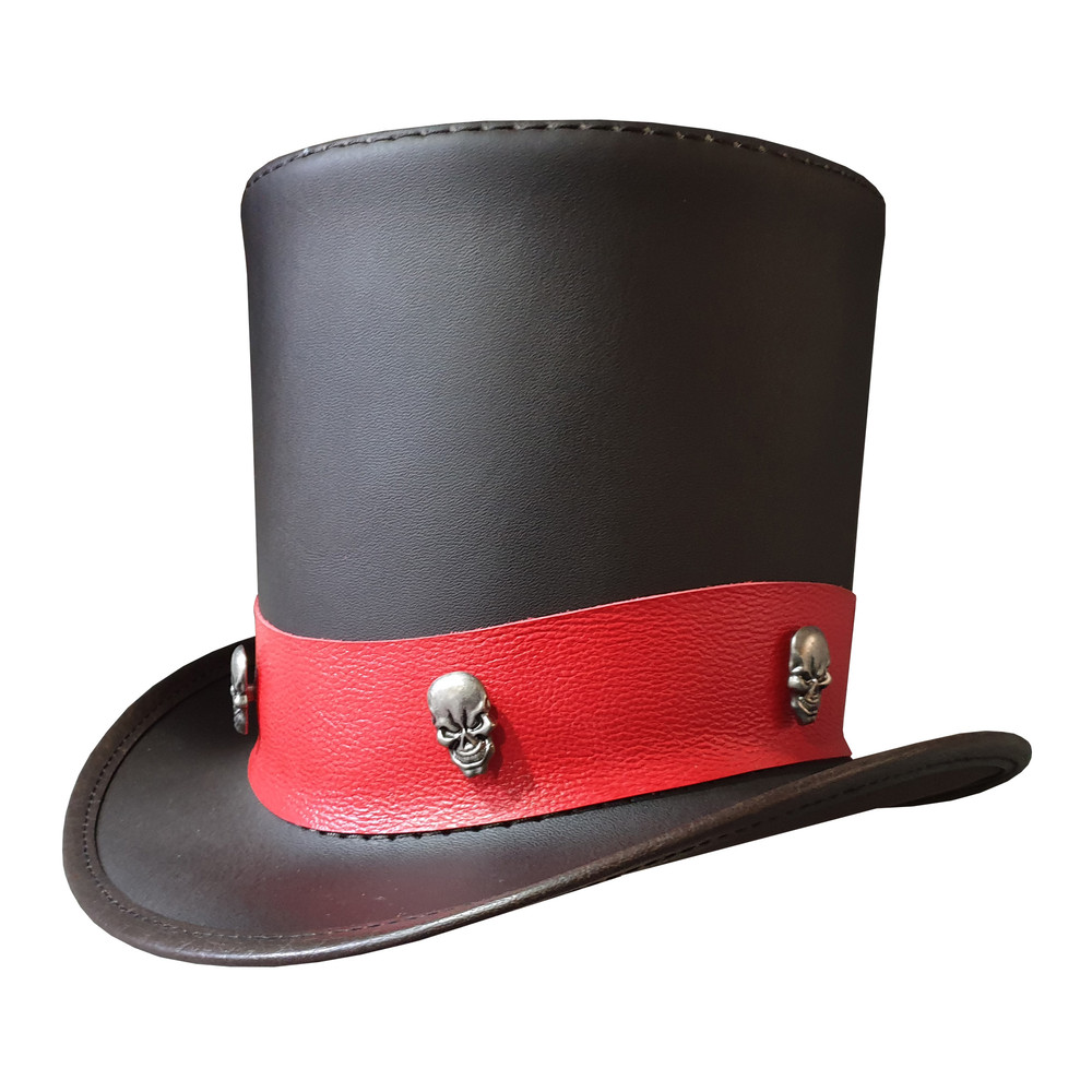 Ringmaster Brown Leather Top Hat 0