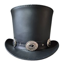 guns n roses guitarist inspired black leather top hat