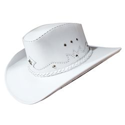 texas western icon cowboy white leather hat