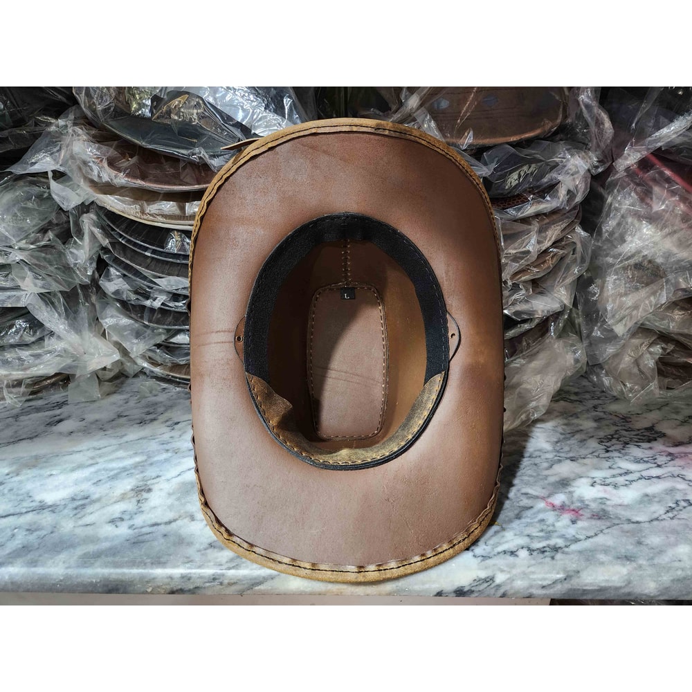 Texas Western Icon Cowboy Rusty Brown Leather Hat 6
