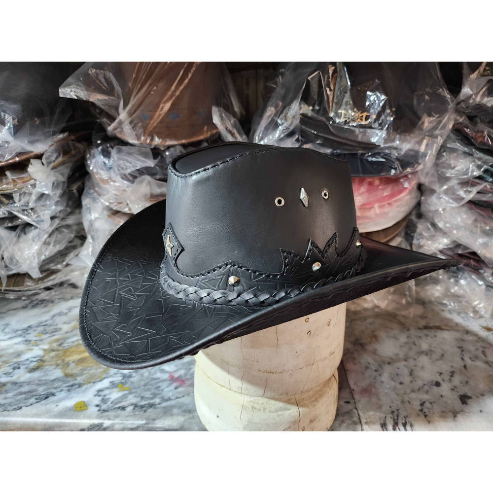 Texas Western Icon Cowboy Black Leather Hat