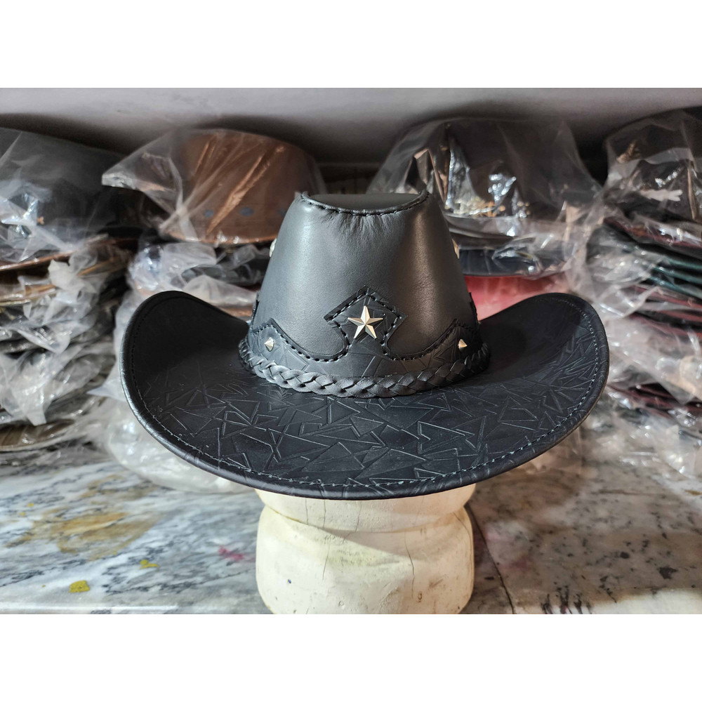 Texas Western Icon Cowboy Black Leather Hat