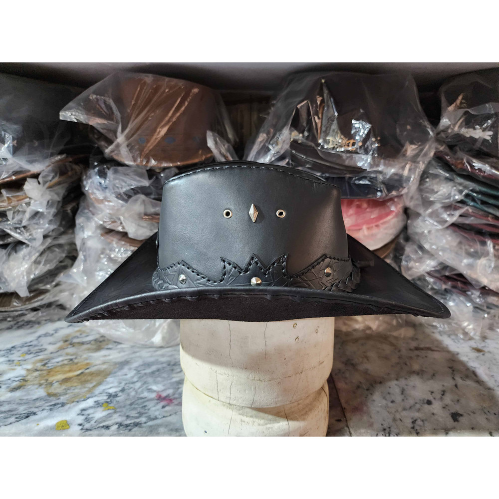 Texas Western Icon Cowboy Black Leather Hat