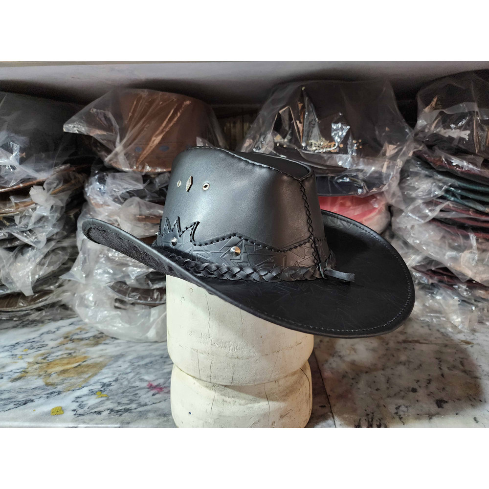 Texas Western Icon Cowboy Black Leather Hat