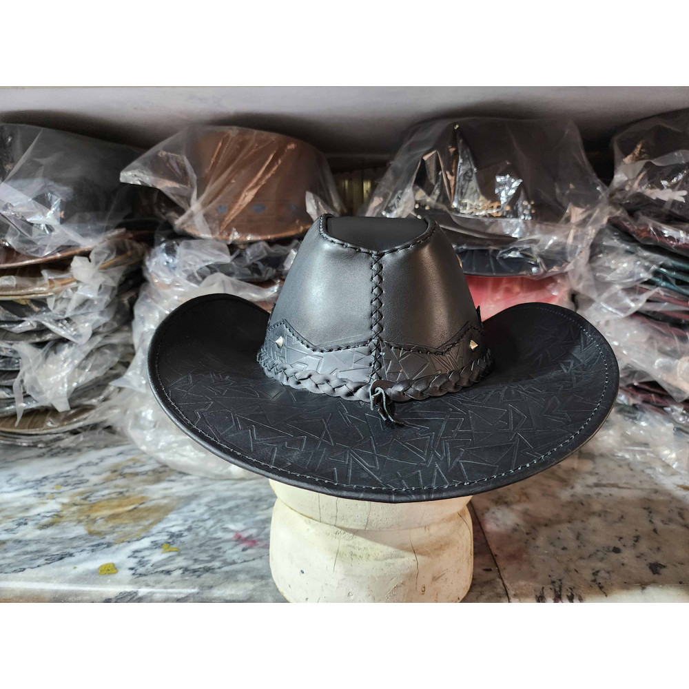 Texas Western Icon Cowboy Black Leather Hat