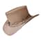 Western Australian Cowboy Outback Tan Leather Hat 0