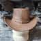 Western Australian Cowboy Outback Tan Leather Hat 5