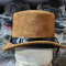 Western Rodeo Flower Carved Concho Band Eldorado Suede Leather Top Hat 3