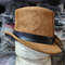 Western Rodeo Flower Carved Concho Band Eldorado Suede Leather Top Hat 4