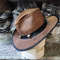 Cyclone Western Brown Leather Cowboy Hat 3