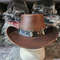 Stag Hunters Brown Leather Cowboy Hat 2