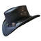 Western Horse Shackle Band Black Leather Cowboy Hat 0