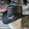 Western Horse Shackle Band Black Leather Cowboy Hat 1