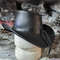Western Horse Shackle Band Black Leather Cowboy Hat 4