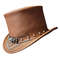 Gothic Skull Band Eldorado Leather Top Hat 0