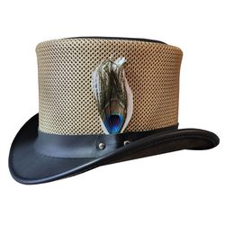 colorado black leather top hat