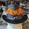 Steampunk Victorian Black Leather Top Hat 2