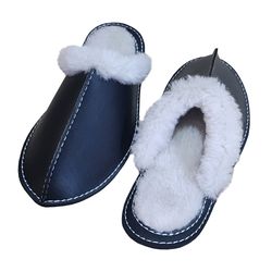 shearling leather slippers