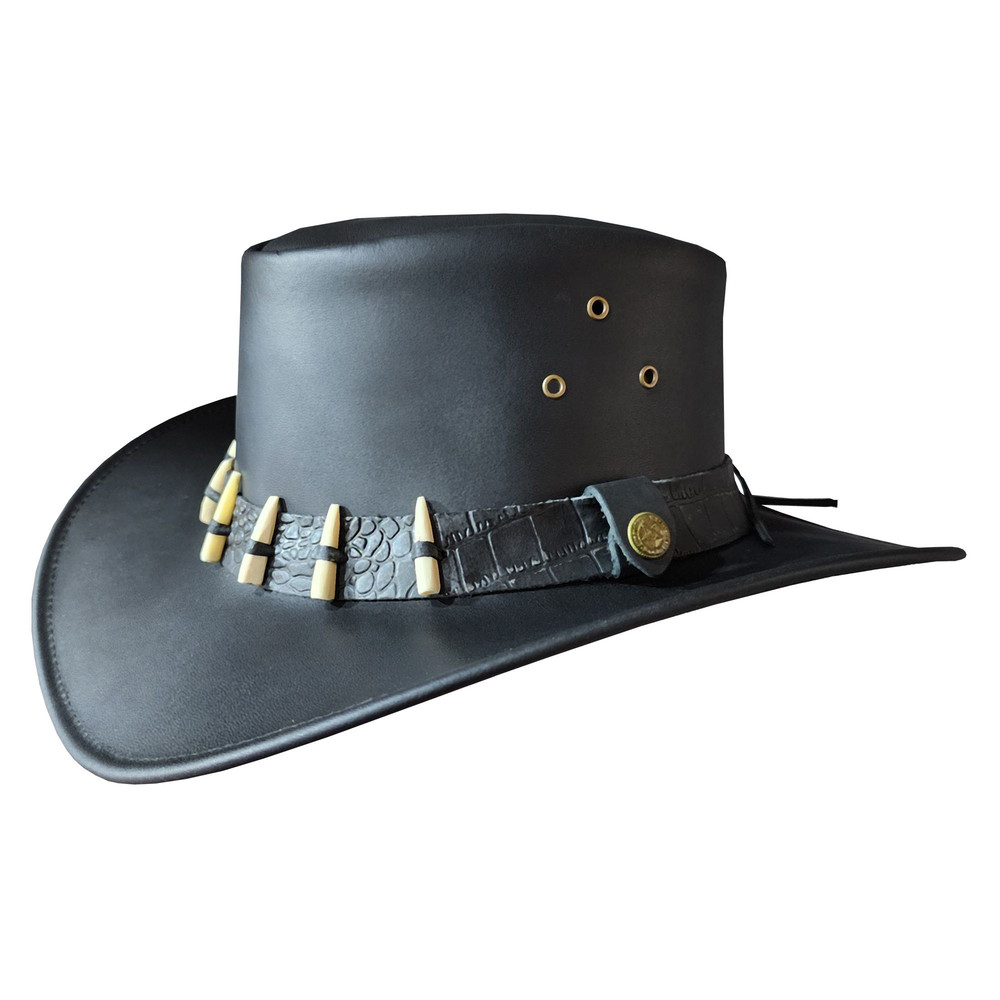 Bushman Style Leather Outback Hat 1