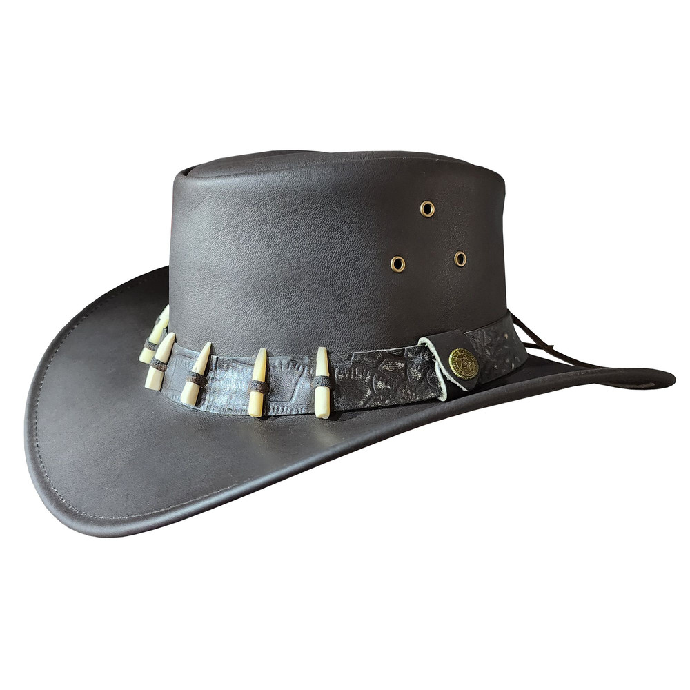 Bushman Style Leather Outback Hat 2