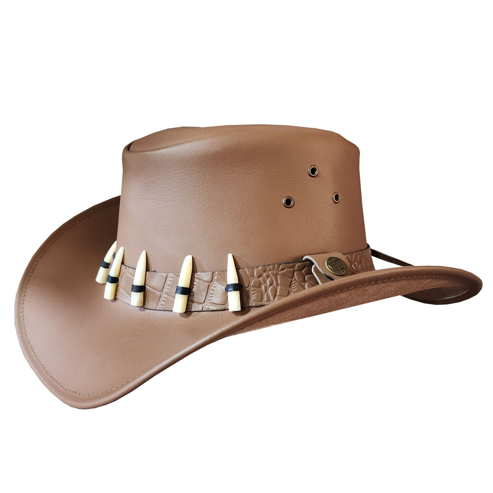 Bushman Style Leather Outback Hat 0
