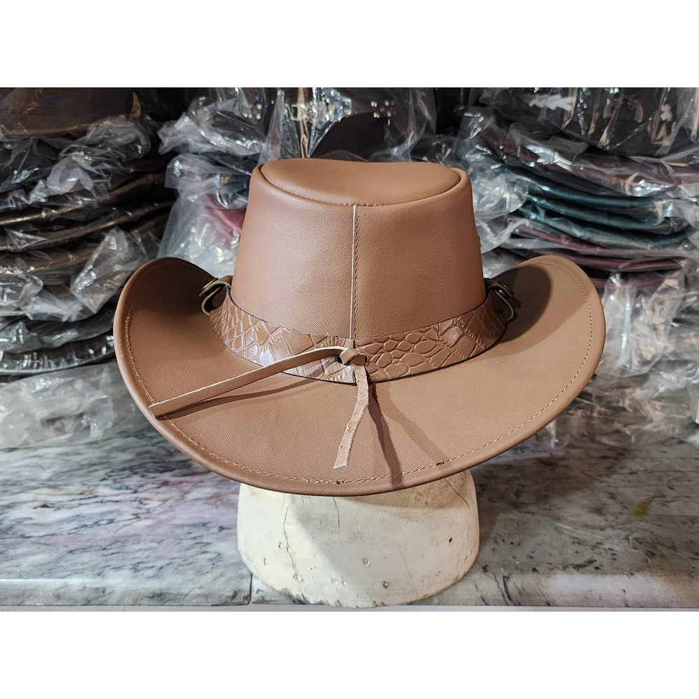 Bushman Style Leather Outback Hat 7