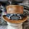 Vintage Fashion Steampunk Leather Top Hat 2