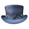 Steampunk Trio Shield Stud Accents Short Top Hat 0