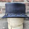 Steampunk Trio Shield Stud Accents Short Top Hat 2