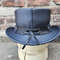 Steampunk Trio Shield Stud Accents Short Top Hat 4
