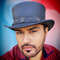 Steampunk Trio Shield Stud Accents Short Top Hat 5