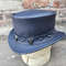 Steampunk Trio Shield Stud Accents Short Top Hat 1