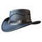 Western Cowboy Leather Hat With Eagle Star Conchos 0
