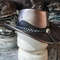 Metallic Silver Leather Cowboy Hat With Rodeo Conchos 4