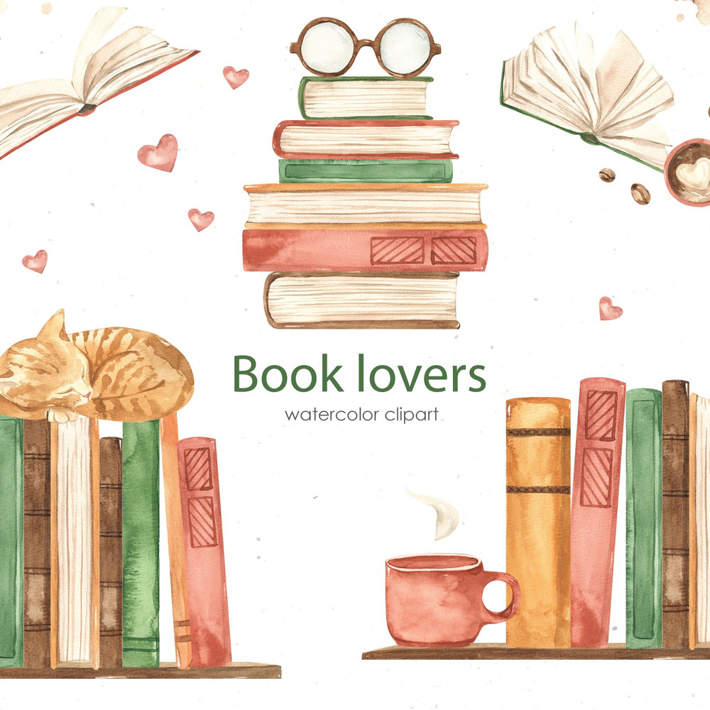 Books Watercolor Open Book Bookmark Bookshelf Stack Of Books Education Study Watercolor Clipart Dig 0