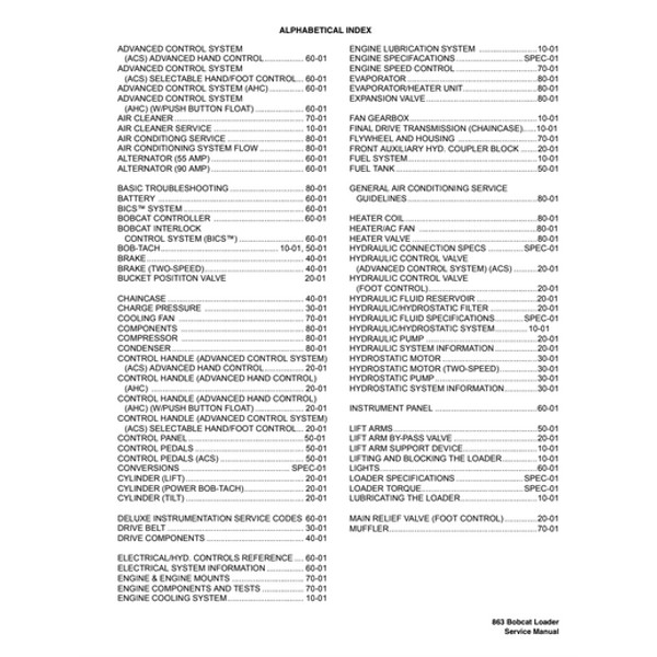 Bobcat 863 863H Skid Steer Service Repair PDF Instant Download Original Factory Service Repair Manual.png