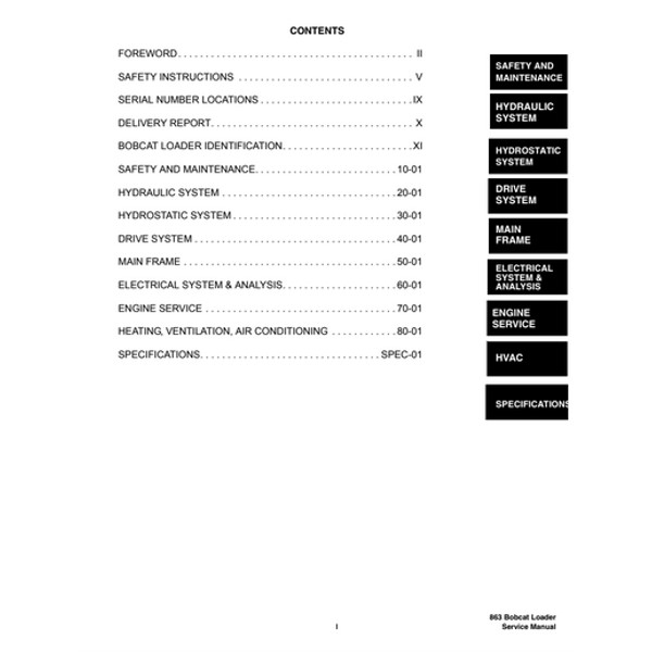 Bobcat 863 863H Skid Steer Service Repair PDF Instant Download Original Factory Service Repair Manual3.png