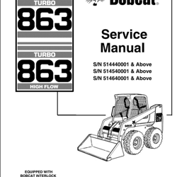 Bobcat 863 863H Skid Steer Service Repair PDF Instant Download Original Factory Service Repair Manual