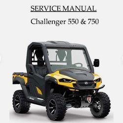 Utility Vehicle Service Repair Manual Cub Cadet Challenger 550 750 4X4
