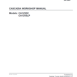 Freightliner Cascadia CA125 Semi-Truck Tractor-Trailer Service Manual Models: CA125DC CA125SLP PDF
