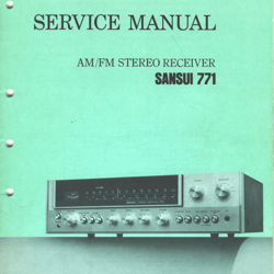 SANSUI 771 Service Manual Instructions PDF