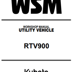 workshop service repair manual kubota rtv 900 utility vehicle pdf