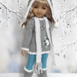 Ruby Red Fashion Friends doll clothes-Tunic, pants, hat, leggings, scarf