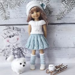 Ruby Red Fashion Friends doll clothes-top, skirt, mitts, long leg warmers, pendant
