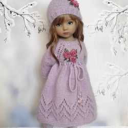 Little Darling doll outfit- dress, hat, stockings