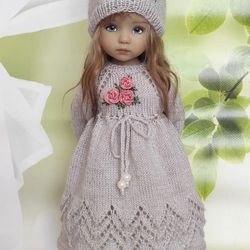 Little Darling doll outfit-- dress, hat, stockings